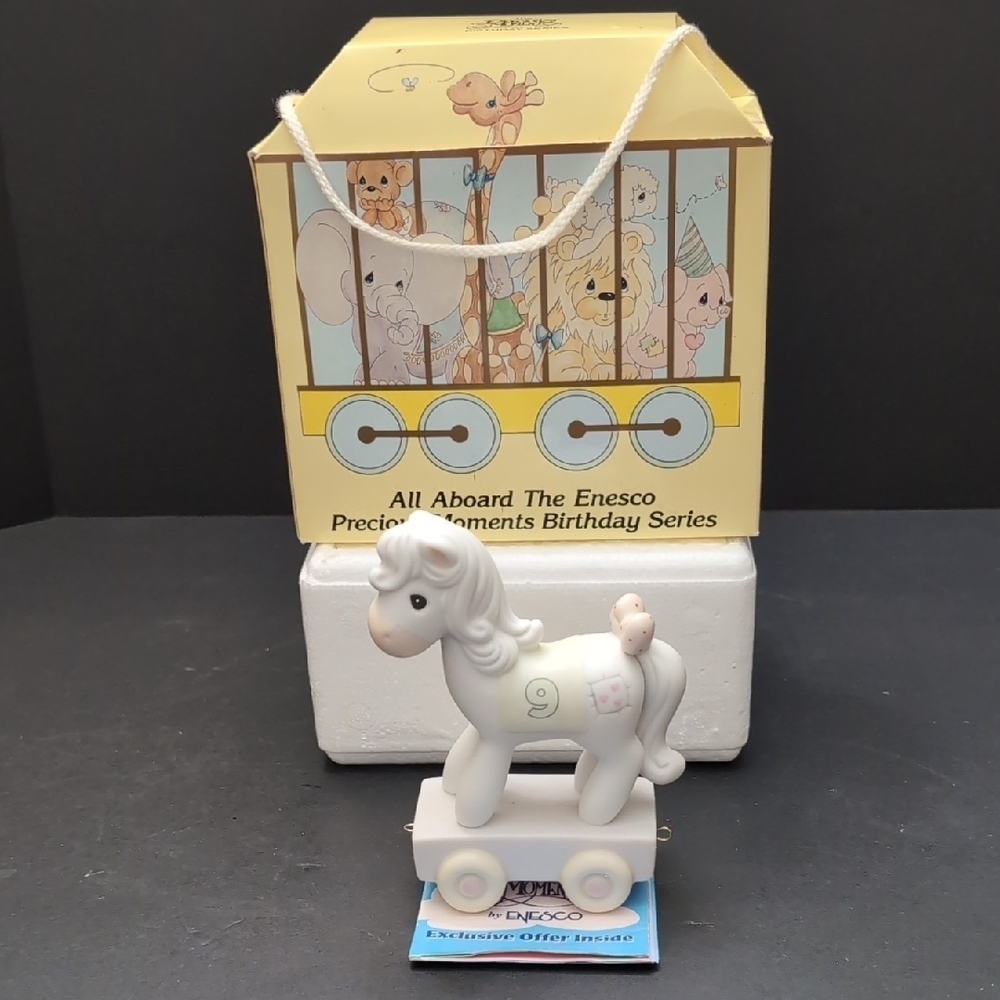 Enesco, Precious Moments,Being Nine Is Just Divine,#9 Birthday Horse.